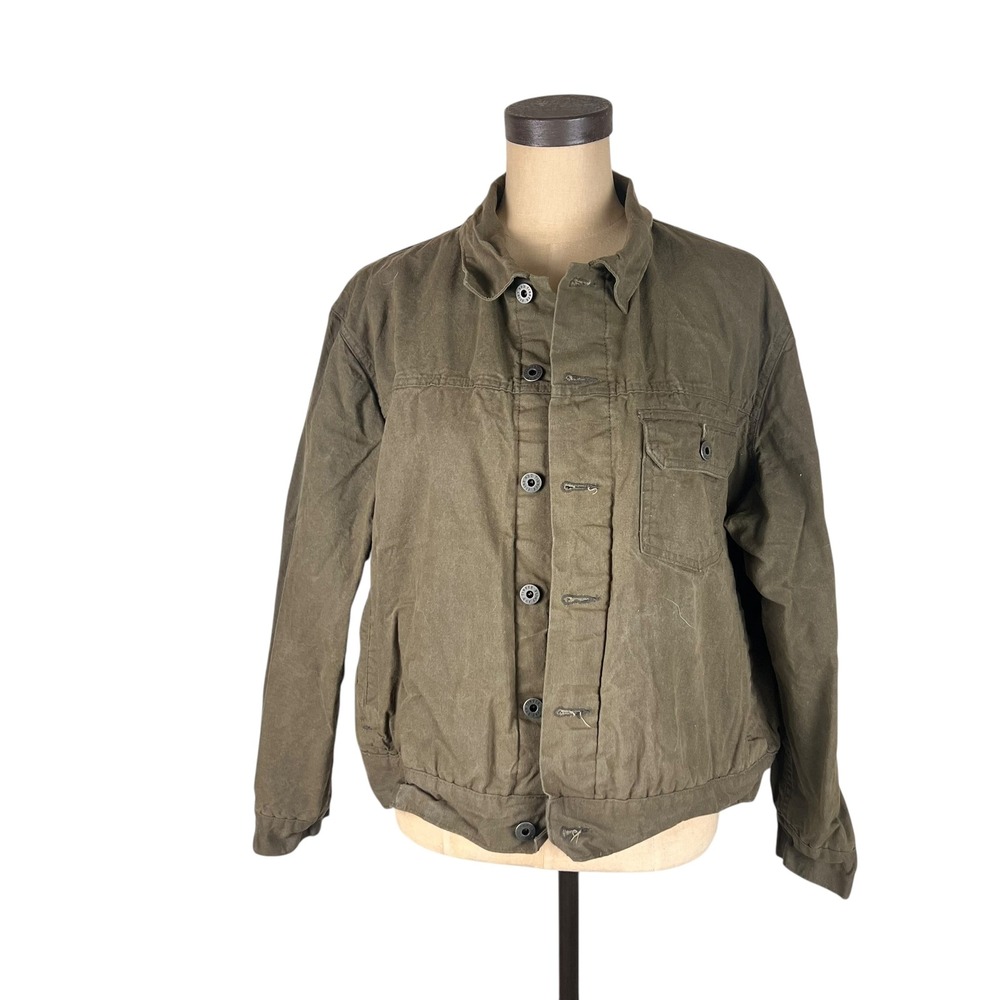 Flint and Tinder Waxed Trucker Jacket XXL Forest Green Flannel Lined Made in USA